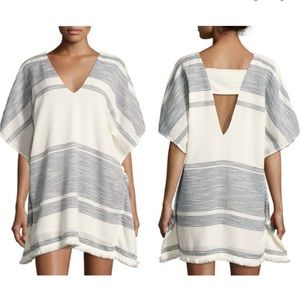 GUC Red Carter Rosa Caftan Striped Swim Coverup